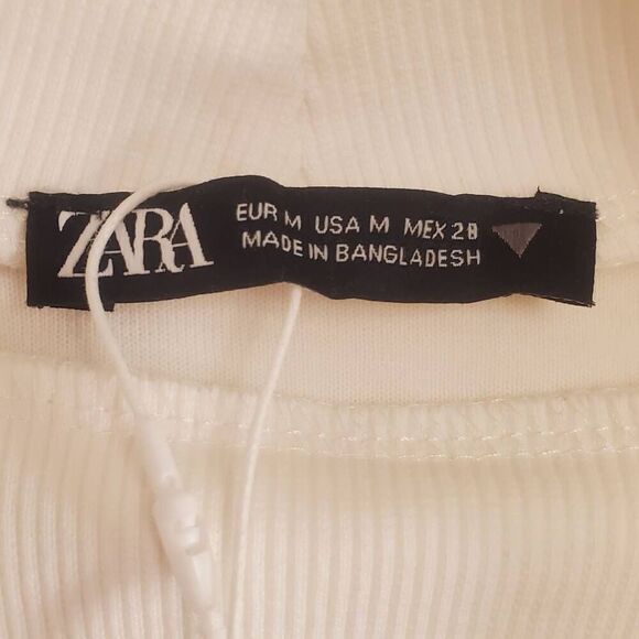 ZARA Join Life Cream Tie Back Top Women's Size M NWT - Picture 3 of 8